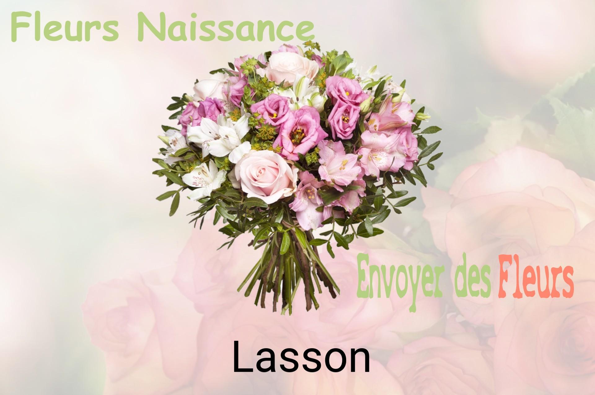 Bouquet de fleurs de naissance livré à Lasson